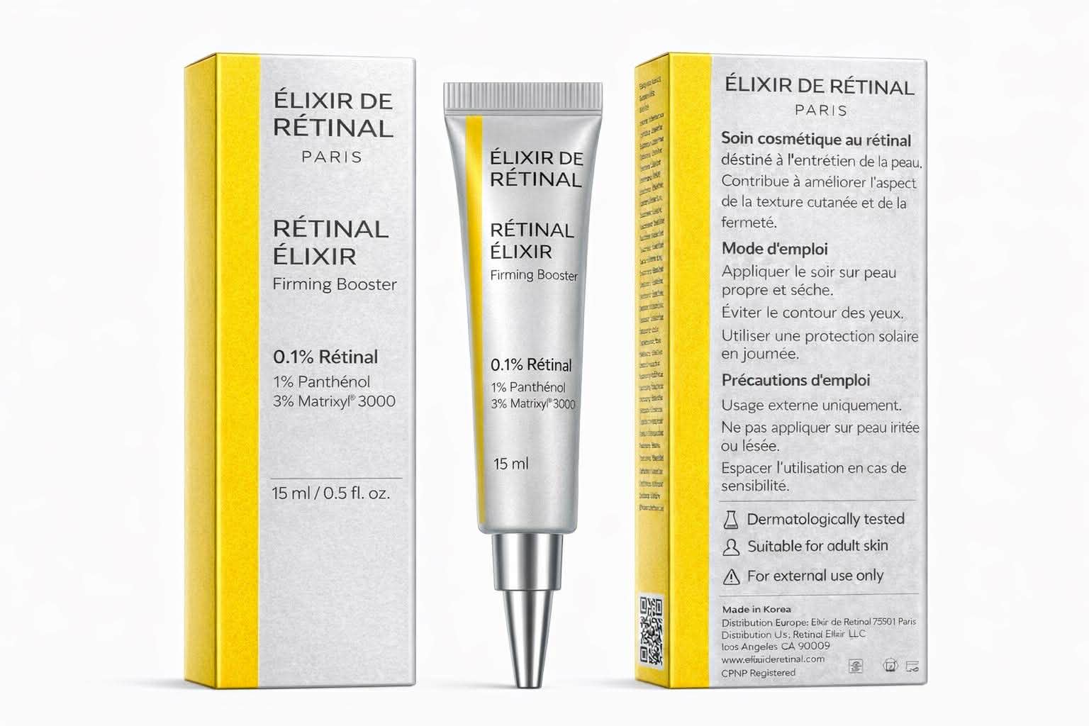 Élixir de Rétinal 0,1% – Peau plus lisse, rides visiblement réduites